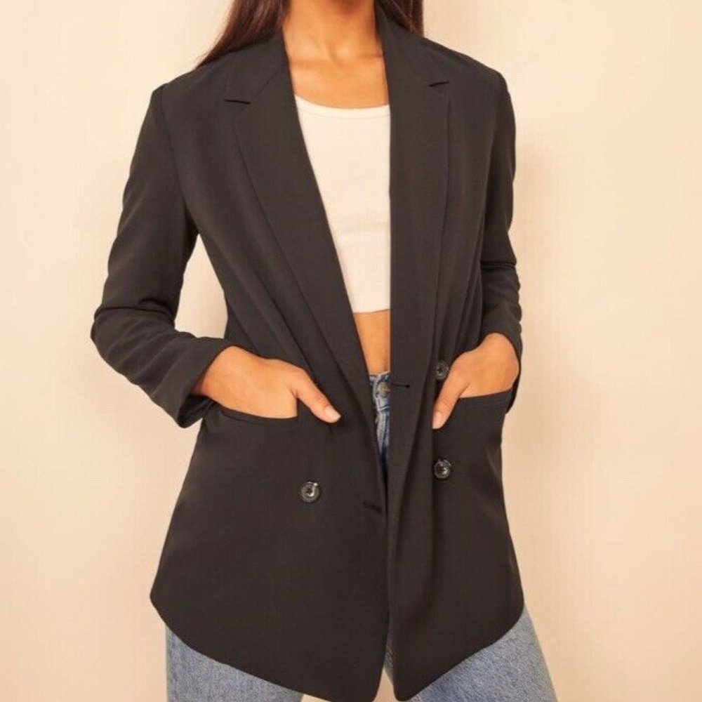 Reformation Jenner Double Breasted Blazer Jacket M